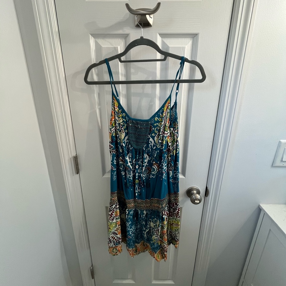 Lucky Brand colorful dress with cinched waist